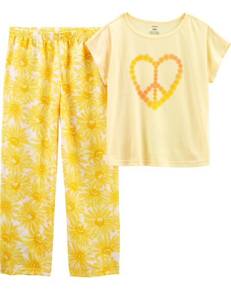 

Kid 2-Piece Peace Sign Loose Fit PJs