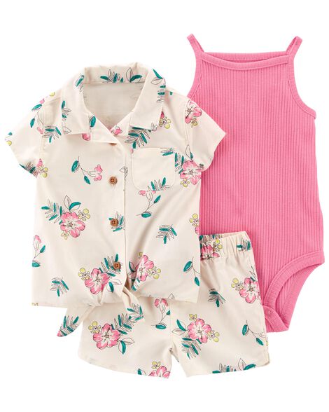 

Baby 3-Piece Floral Outfit Set