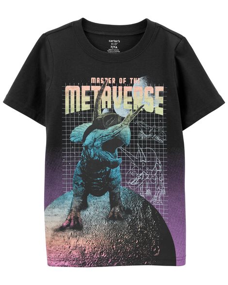 

Kid Metaverse Dinosaur Jersey Tee