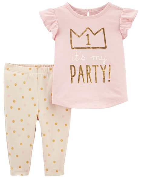 

Baby 2-Piece 1st Birthday Outfit Set