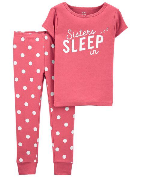 

Toddler 2-Piece Sister 100% Snug Fit Cotton PJs