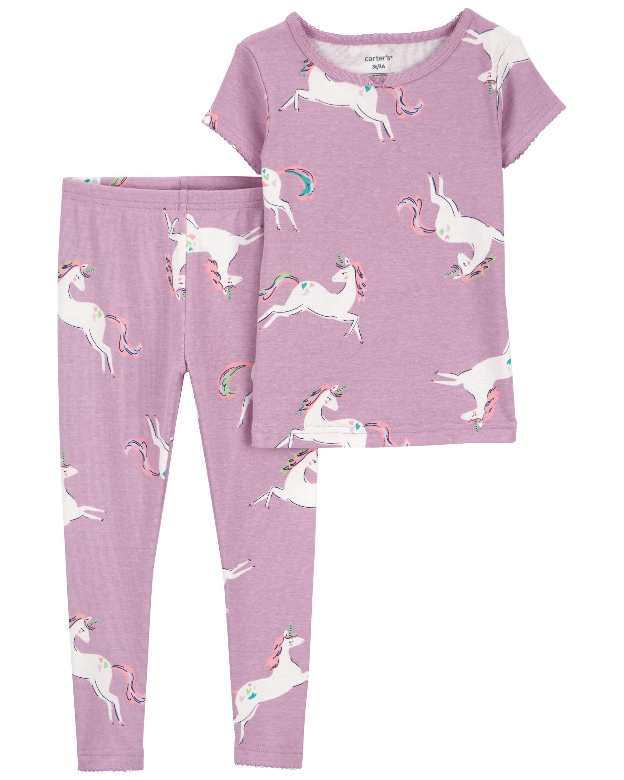 Purple Toddler 2 Piece Frozen 100 Snug Fit Cotton Pajamas