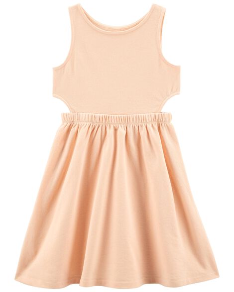 

Kid French Terry Side Cut-Out Dress