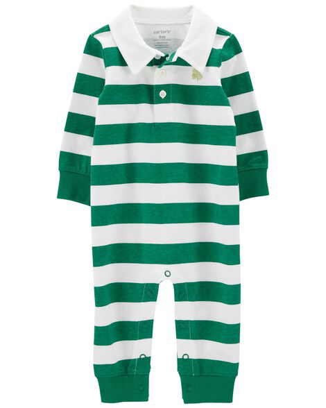 

Baby Striped Polo Jumpsuit