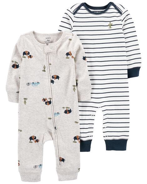 

Baby 2-Pack Cotton Jumpsuits