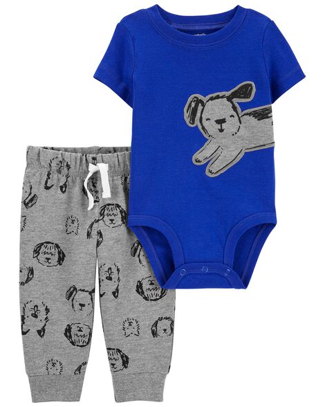 

Baby 2-Piece Dog Bodysuit Pant Set