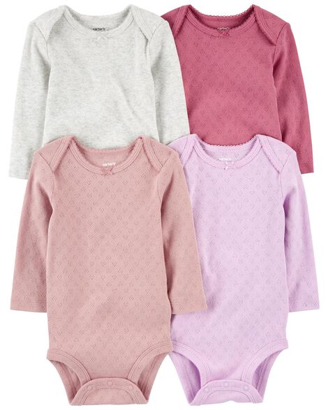 

Baby 4-Pack Long-Sleeve Bodysuits