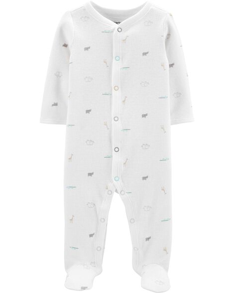

Baby Animal Print Snap-Up Thermal Sleep & Play