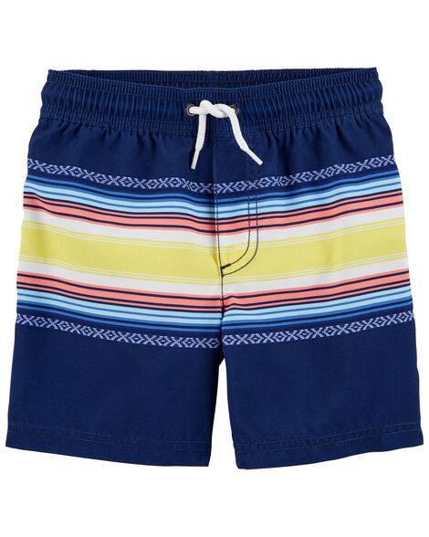Toddler Striped Swim Trunks