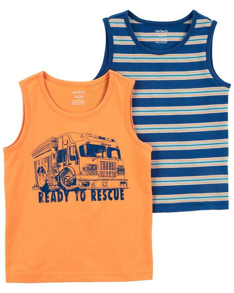 

Toddler 2-Pack Orange Tank Top Set