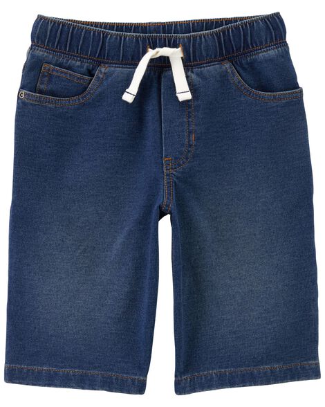 

Kid Pull-On Knit Denim Shorts
