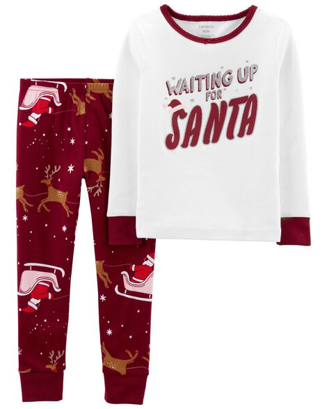

2-Piece Santa 100% Snug Fit Cotton PJs