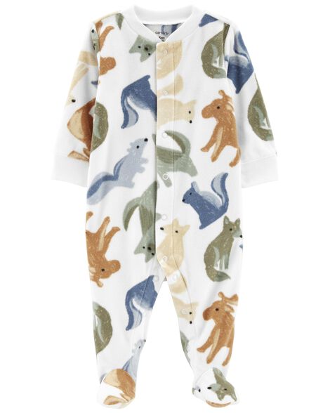 

Baby Animal Snap-Up Fleece Sleep & Play