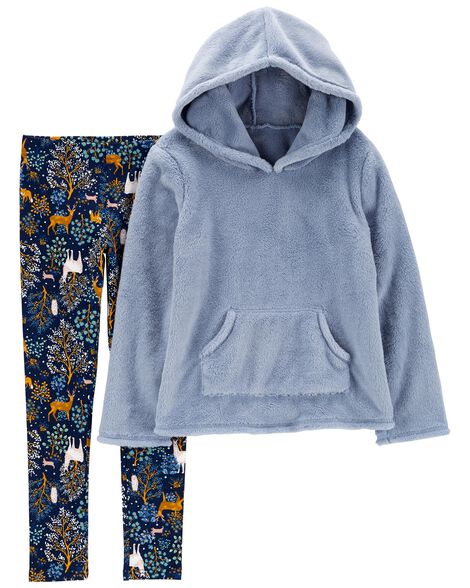 

Kid 2-Piece Fuzzy Hoodie & Legging Set