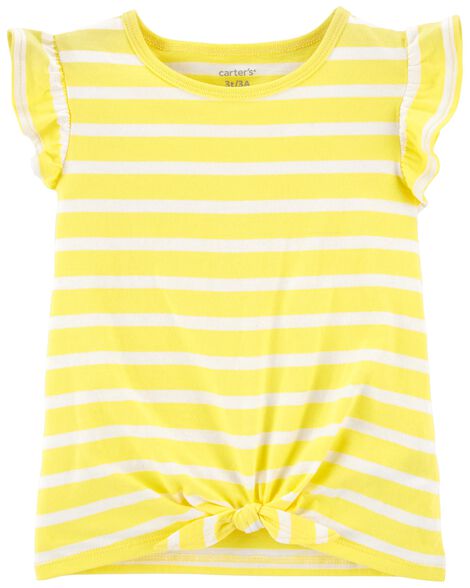 

Toddler Striped Tie-Front Tee