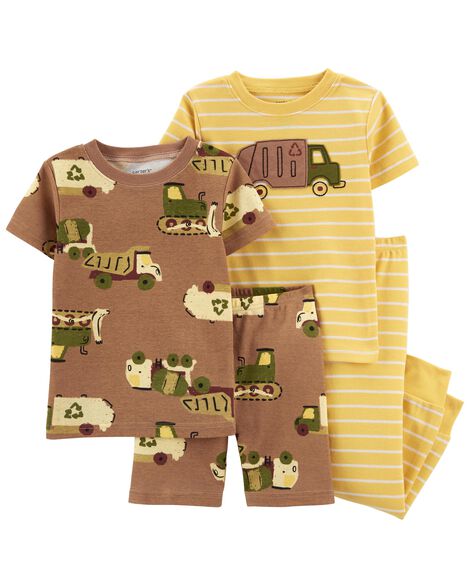 

Toddler 4-Piece Truck 100% Snug Fit Cotton PJs