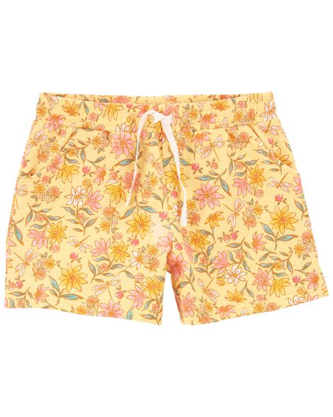 

Kid Floral Pull-On French Terry Shorts