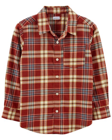 

Kid Plaid Button-Front Shirt