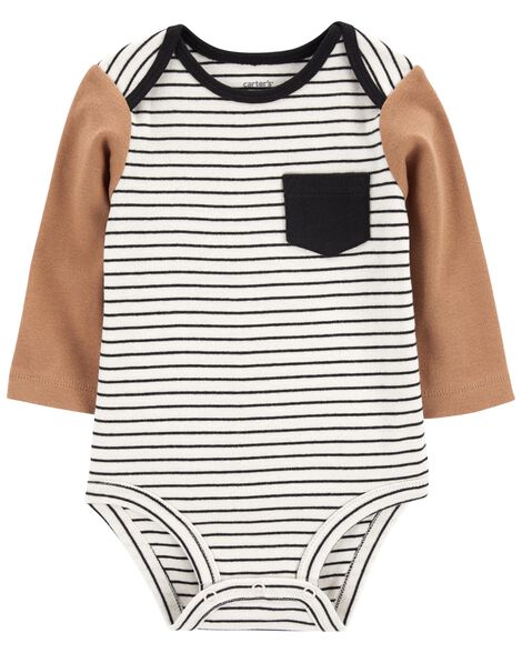

Baby Striped Long-Sleeve Bodysuit