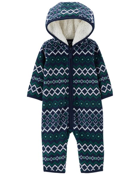 

Baby Hooded Fleece Jumpsuit