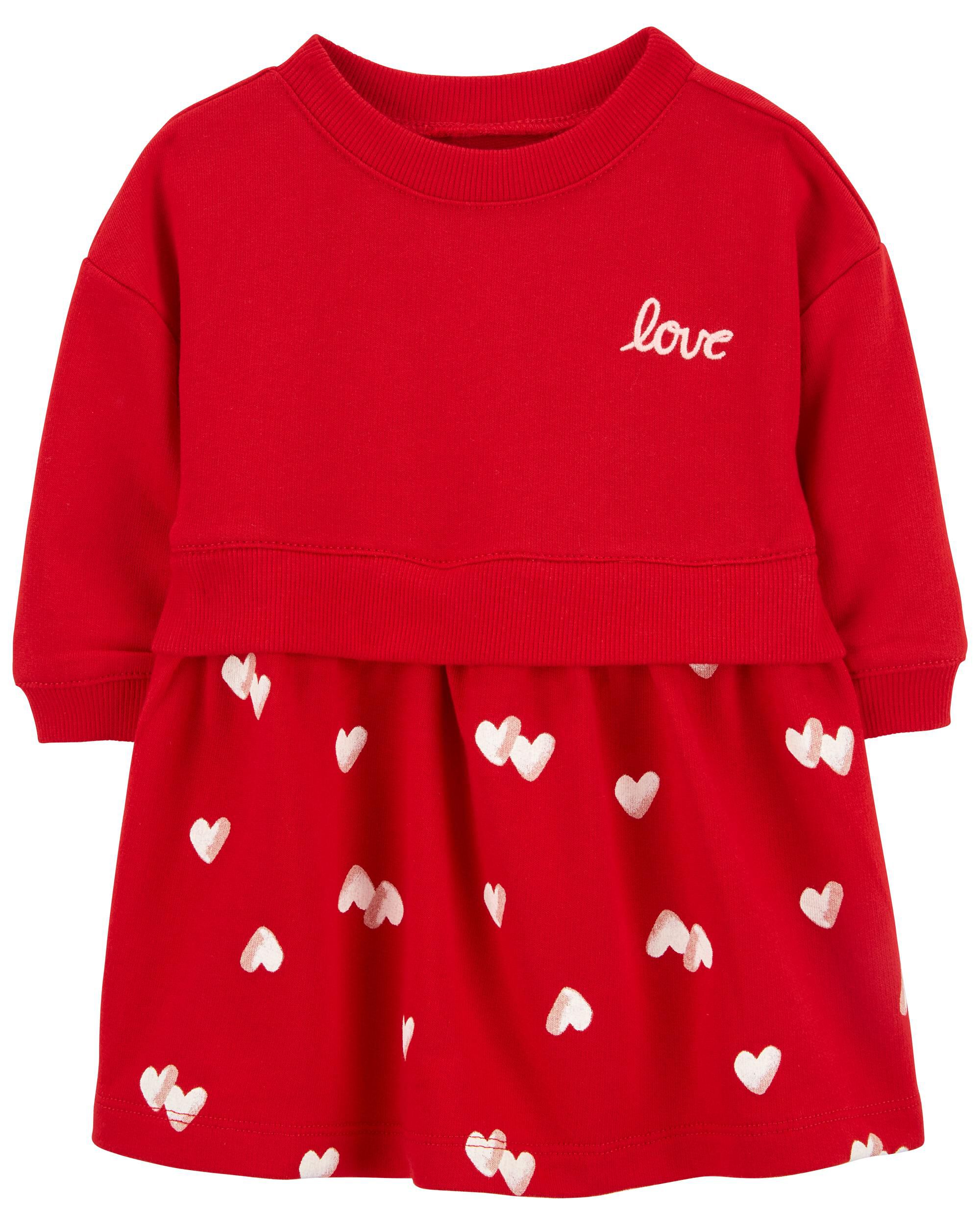 Carters cable top knit sweater dress