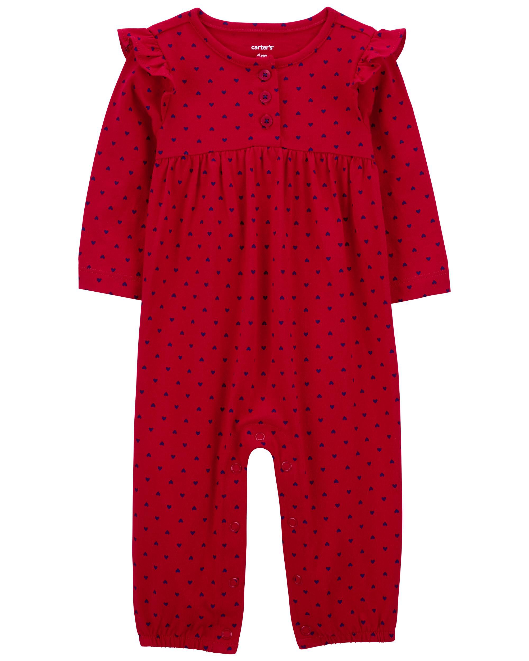 Carter's baby girls jersey sales jumpsuit
