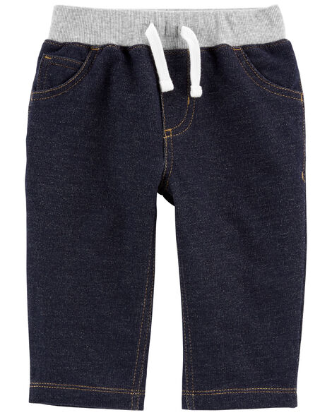 

Baby Elastic Waist Knit Denim Pants