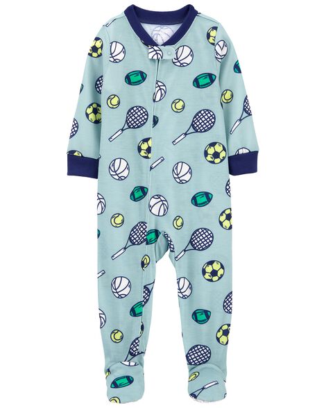 

Baby 1-Piece Sports Loose Fit Footie PJs