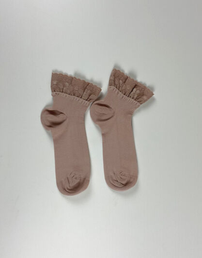 Calzini corti Romantic Lace, rosa polvere, , LOVABLE