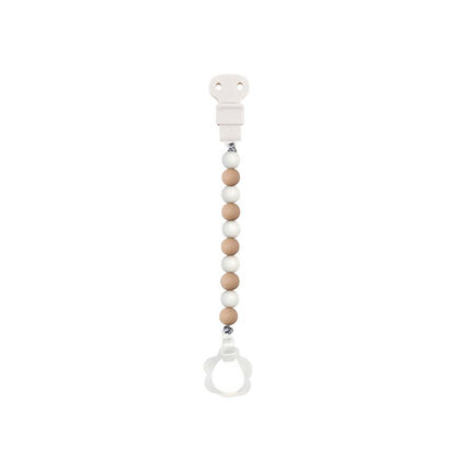 Attache-sucette clipsable en silicone - Beige