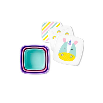 Set de 3 lunchbox - Licorne jaune