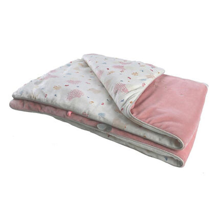 Couverture Lina & Joy en veloudoux 100 x 75 cm rose