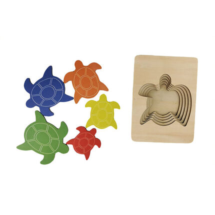 Puzzle Tortue 5 Niveaux Montessori