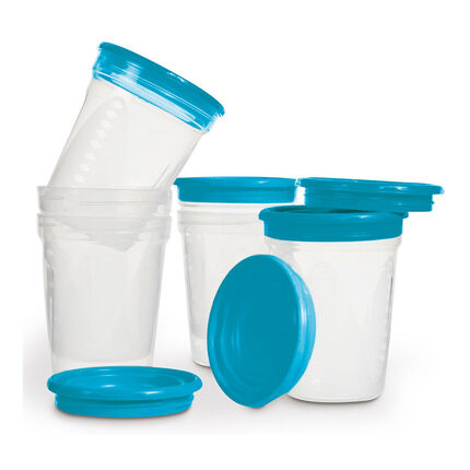 Lot de 6 pots de conservation - 200 ml transparent