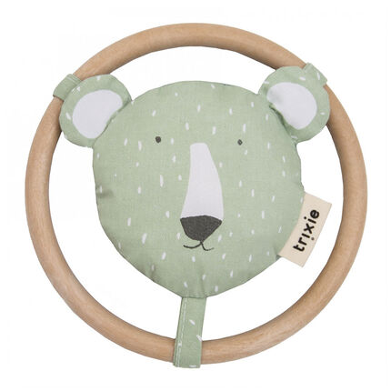Hochet en bois - Mr. Polar Bear mint