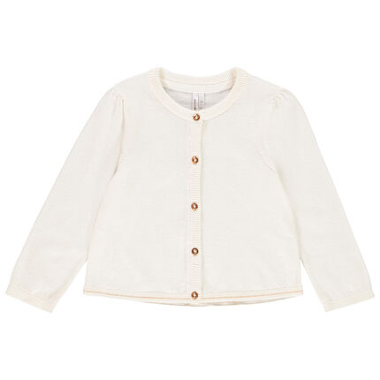 Gilet en tricot pour bébé fille 23 mois ecru