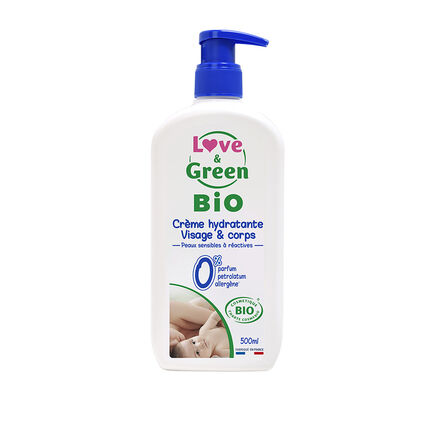 Crème hydratante visage et corps bébé bio - 500ml blanc