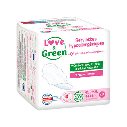 Serviettes hypoallergéniques x14 blanc
