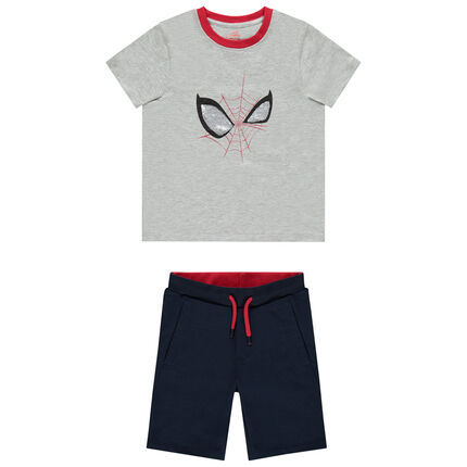 Ensemble avec t-shirt Spider-Man détails en sequins magiques 3 ans gris moyen