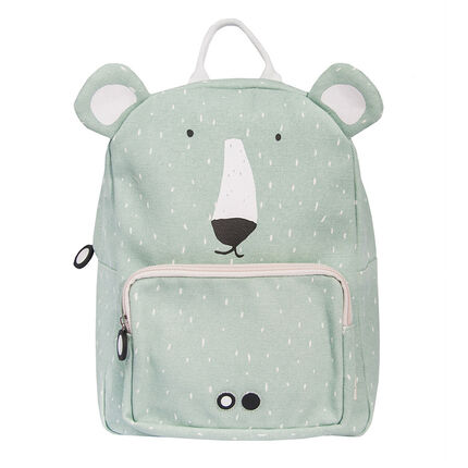 Sac à dos bébé en coton - Mr. Polar Bear mint