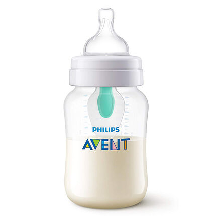 Biberon anti-colic avec valve AirFree 330 ml transparent