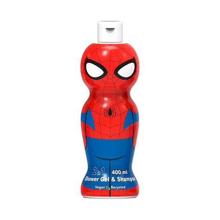 Gel douche + shampoing Spiderman - 400ml rouge
