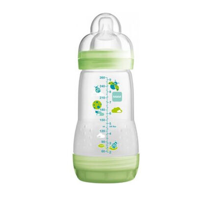 Biberon anti-colique tétine débit 2 0-6 mois 260 ml – Vert