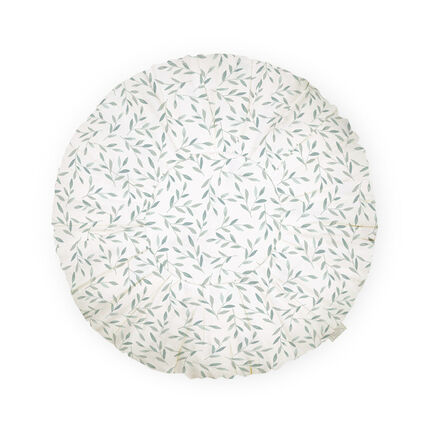 Coussin déco Rond - OCS Green Leaves imprimé