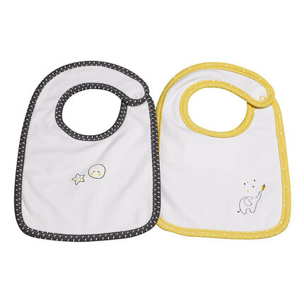 Lot de 2 bavoirs en jersey - Babyfan blanc
