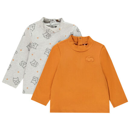 Lot de 2 sous-pulls col cheminée pour bébé garçon 23 mois gris moyen