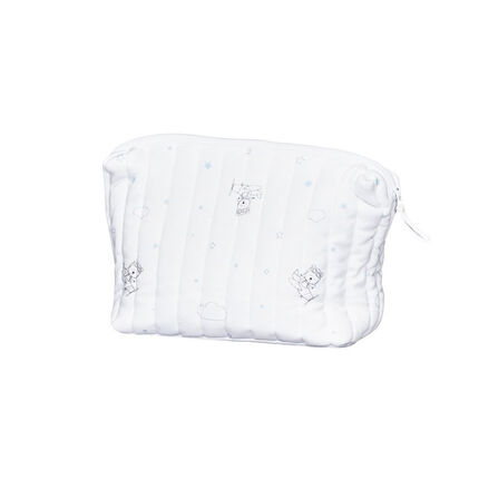 Trousse de toilette en mousseline de coton - Lazare blanc