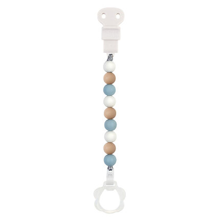 Attache-sucette clipsable en silicone - Bleu