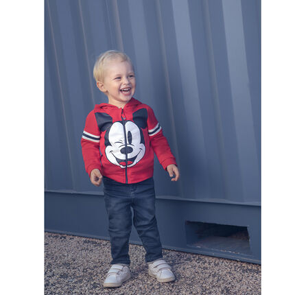 Gilet à capuche en molleton rouge print Mickey Disney 23 mois rouge moyen