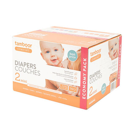 Couche hypoallergénique Comfort taille 2 - x70 blanc